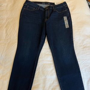 Pop skinny icon mid rise denim medium wash blue jeans size 16 old navy nwt